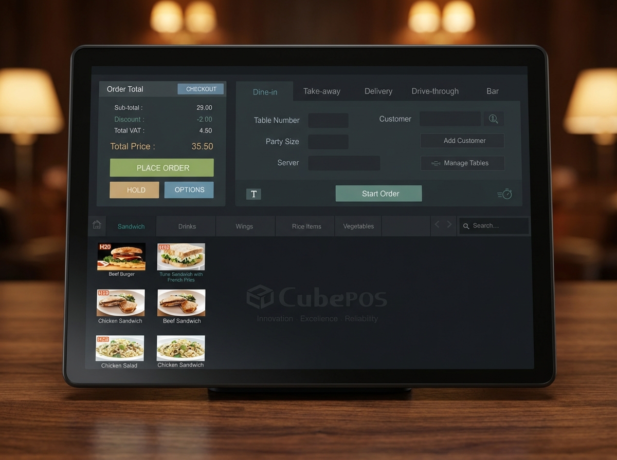 restaurant epos, point of system for restaurants